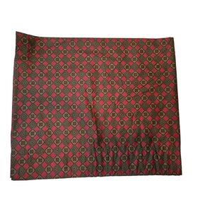 Tommy Hilfiger Foulard Decorative Valance Diamond Red Green Cotton Italy/USA